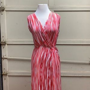 NWT Red and pink patterned maxi dress